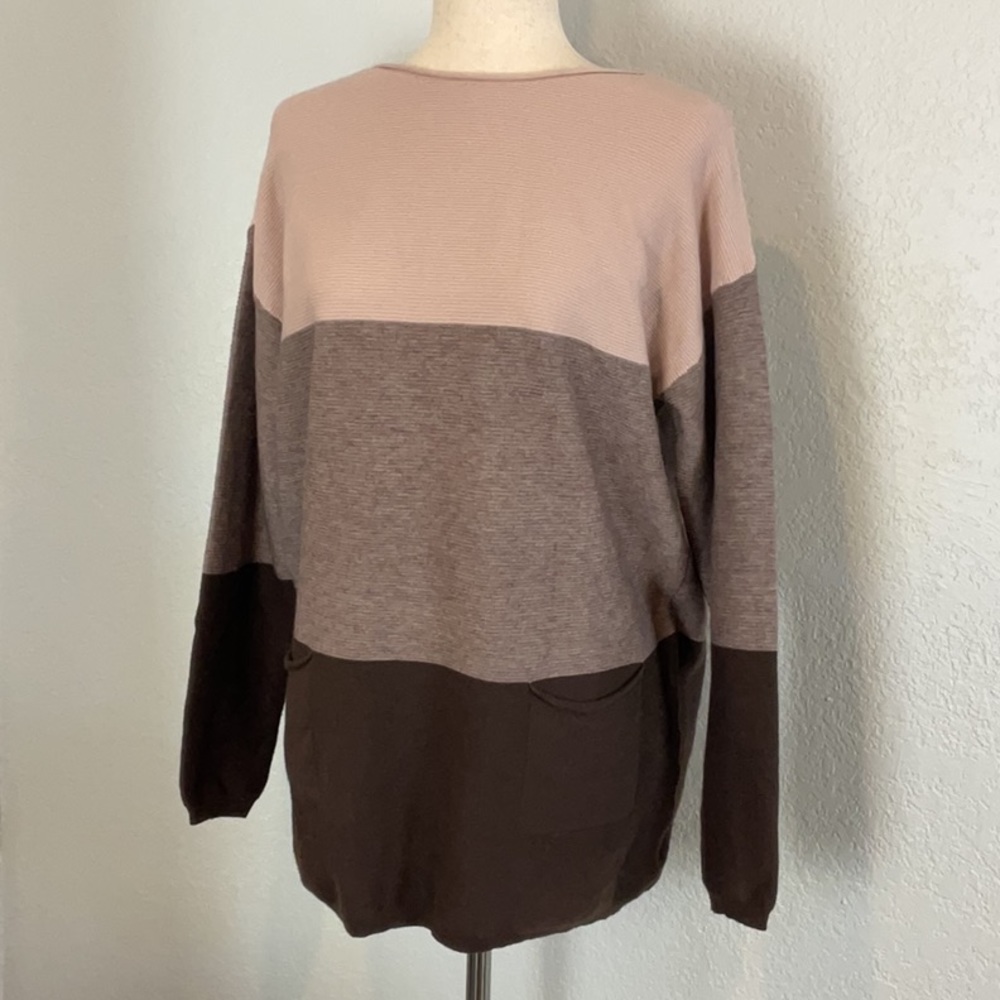 Meo Meli Color Block One Size Sweater